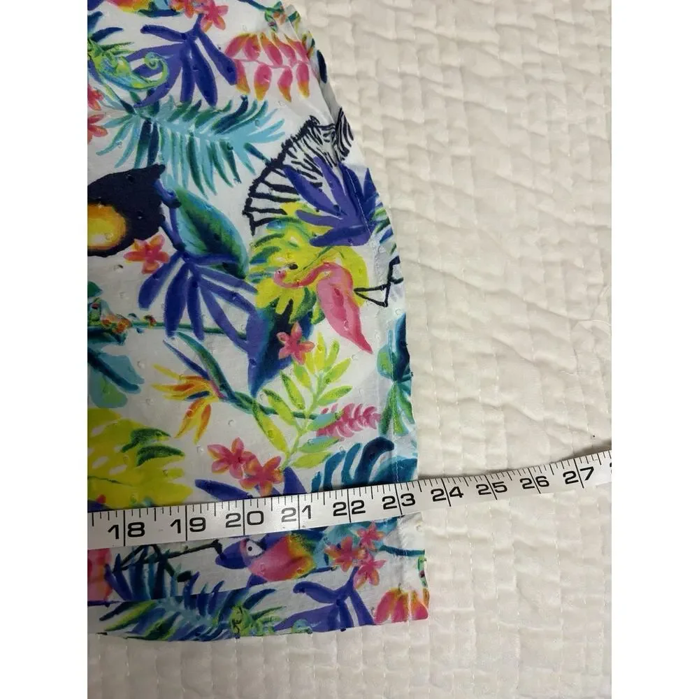 Penelope Mack Girls 5 Tropical Jungle Dress Flamingo Zebra Parrot Cotton